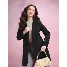 DressBerry Notched Lapel Flannel Overcoat-picture-15