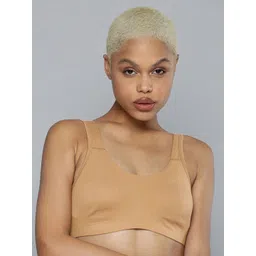 DressBerry Nude Full Coverage Seamless Anti Microbial Workout Bra-picture-16