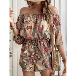 DressBerry Off-Shoulder Printed Jumpsuit-picture-10