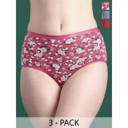 DressBerry Pack Of 3 Assorted Printed Mid-Rise Hipster Briefs-picture-16