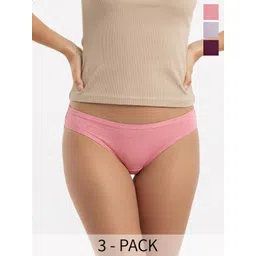 DressBerry Pack of 3 Pure Cotton Bikini Briefs-picture-18
