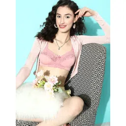 DressBerry Pink Medium Coverage Self Design Bra - TPOCK-01-picture-35