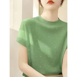 DressBerry Polka Dot Print Crop Top-picture-22