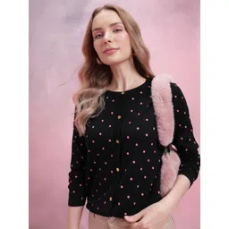 DressBerry Polka Dot Printed Cardigan-picture-29