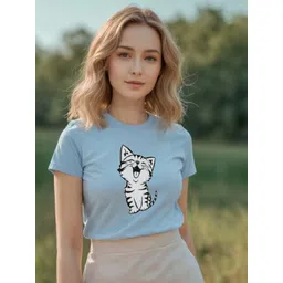 DressBerry Printed Round Neck Cotton T-shirt-picture-15