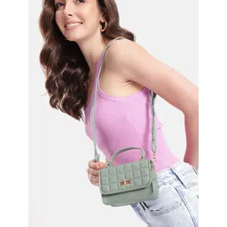 DressBerry Quilted Structured Satchel Bag-picture-21