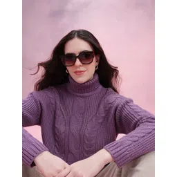 DressBerry Ribbed Cable Knit Acrylic Pullover-picture-41