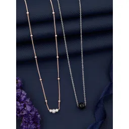 DressBerry Set Of 2 Brass Gold-Plated Stone Studded Antique Chain-picture-15