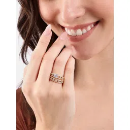 DressBerry Set Of 2 Stone Studded Finger Ring-picture-10