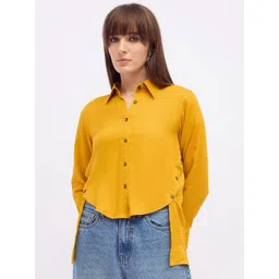 DressBerry Shirt Style Crop Top-picture-17