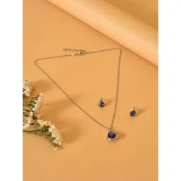 DressBerry Silver-Plated Stone-Studded Jewellery Set-picture-13