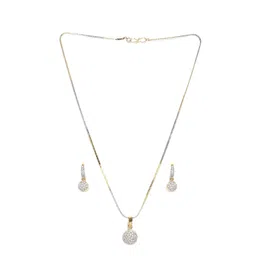 DressBerry Silver-Plated Stone-Studded Jewellery Set-picture-10