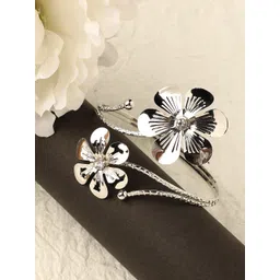 DressBerry Silver-Toned Silver-Plated Armlet Bracelet-picture-21