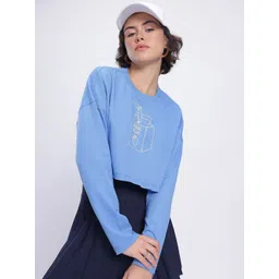 DressBerry Sleek Streetwear Printed Boxy Crop Sweatshirt-picture-21