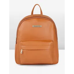 DressBerry Solid Faux Leather Backpack image 1