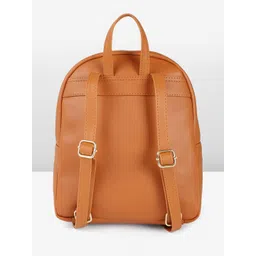DressBerry Solid Faux Leather Backpack image 2