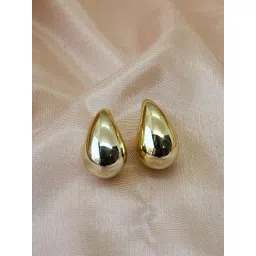 DressBerry Stainless Steel Gold-Plated Teardrop Shaped Studs-picture-17