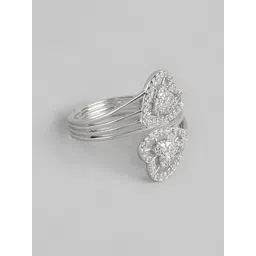 DressBerry Stone Studded Heart Shaped Finger Ring-picture-24