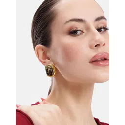 DressBerry Stone-Studded Square Studs Earrings-picture-17