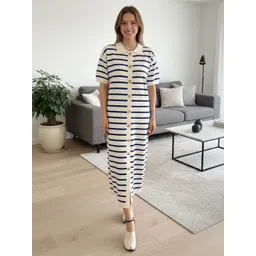 DressBerry Striped Sheath Midi Dress-picture-23