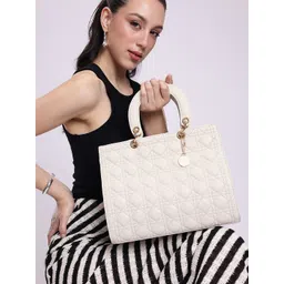 DressBerry Textured PU Structured Handheld Bag with Quilted-picture-37