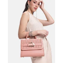 DressBerry Textured Structured Handheld Bag With Buckle-picture-17
