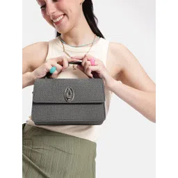 DressBerry Textured Structured Satchel-picture-23