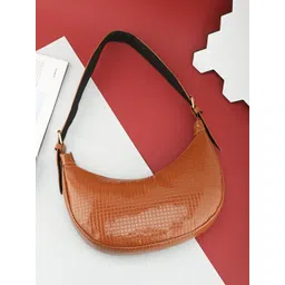 DressBerry Textured Structured Shoulder Bag-image-9