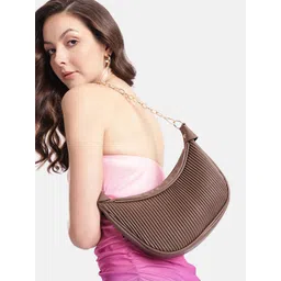 DressBerry Textured Structured Shoulder Bag-image-12