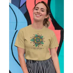 DressBerry Typography Printed Round Neck Pure Cotton Slim Fit T-shirt-picture-34