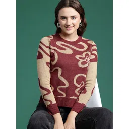 DressBerry Women Abstract Acrylic Pullover-picture-11