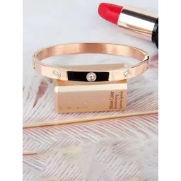 DressBerry Women American Diamond Antique Rose Gold-Plated Bangle-Style Bracelet-picture-33