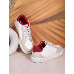 DressBerry Women Beige Round Toe Lightweight Sneakers-picture-35