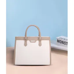 dressberry Women Beige, White Hand-held Bag-picture-11