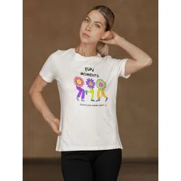 DressBerry Women Bio Finish Typography Printed Round Neck Cotton Slim Fit T-shirt-picture-29