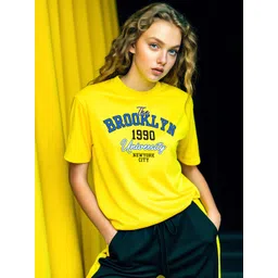 DressBerry Women Bio Finish Typography Printed Round Neck Cotton T-shirt-picture-15