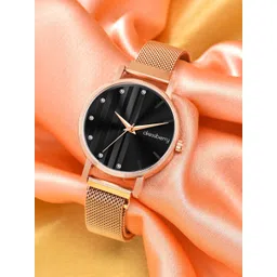 DressBerry Women Black Embellished Bracelet Style Straps Analogue Watch HOBDB-131-RG-BK-picture-21
