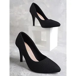 DressBerry Women Black Stiletto Pumps-picture-15