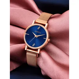 DressBerry Women Blue Embellished Water Resistant Straps Analogue Watch HOBDB-129-RG-BL-picture-10