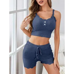 DressBerry Women Blue Polyester Co-Ords-picture-30