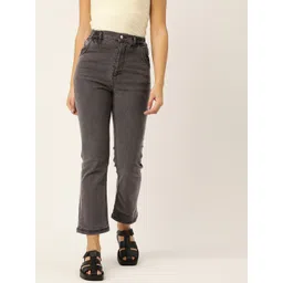 DressBerry Women Charcoal Grey Regular Fit Stretchable Jeans-picture-12