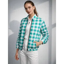 DressBerry Women Checked Reversible Bomber Jacket-picture-15