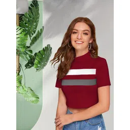 DressBerry Women Colourblocked Tank Crop Top-picture-39