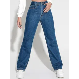 DressBerry Women Comfort Straight Fit High-Rise Light Fade Acid Wash Stretchable Jeans-picture-13