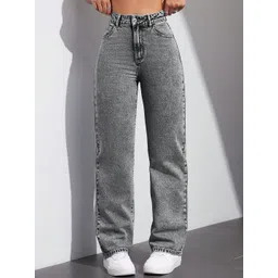 DressBerry Women Comfort Straight Fit High-Rise Light Fade Acid Wash Stretchable Jeans-picture-30