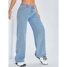 DressBerry Women Comfort Straight Fit High-Rise Light Fade Acid Wash Stretchable Jeans-picture-27