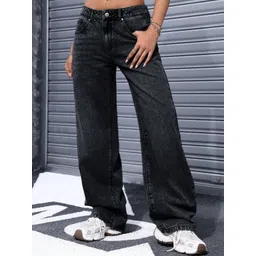 DressBerry Women Comfort Straight Fit High-Rise Light Fade Acid Wash Stretchable Jeans-picture-34