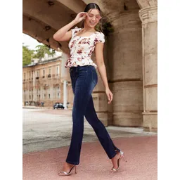 DressBerry Women Cotton Bootcut Light Fade Jeans-picture-30