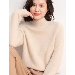 DressBerry Women Cream Cotton Pullover Sweaters-picture-22