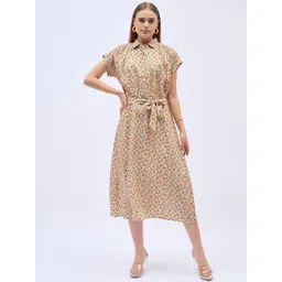 DressBerry Women Floral Print A-Line Midi Dress-picture-24